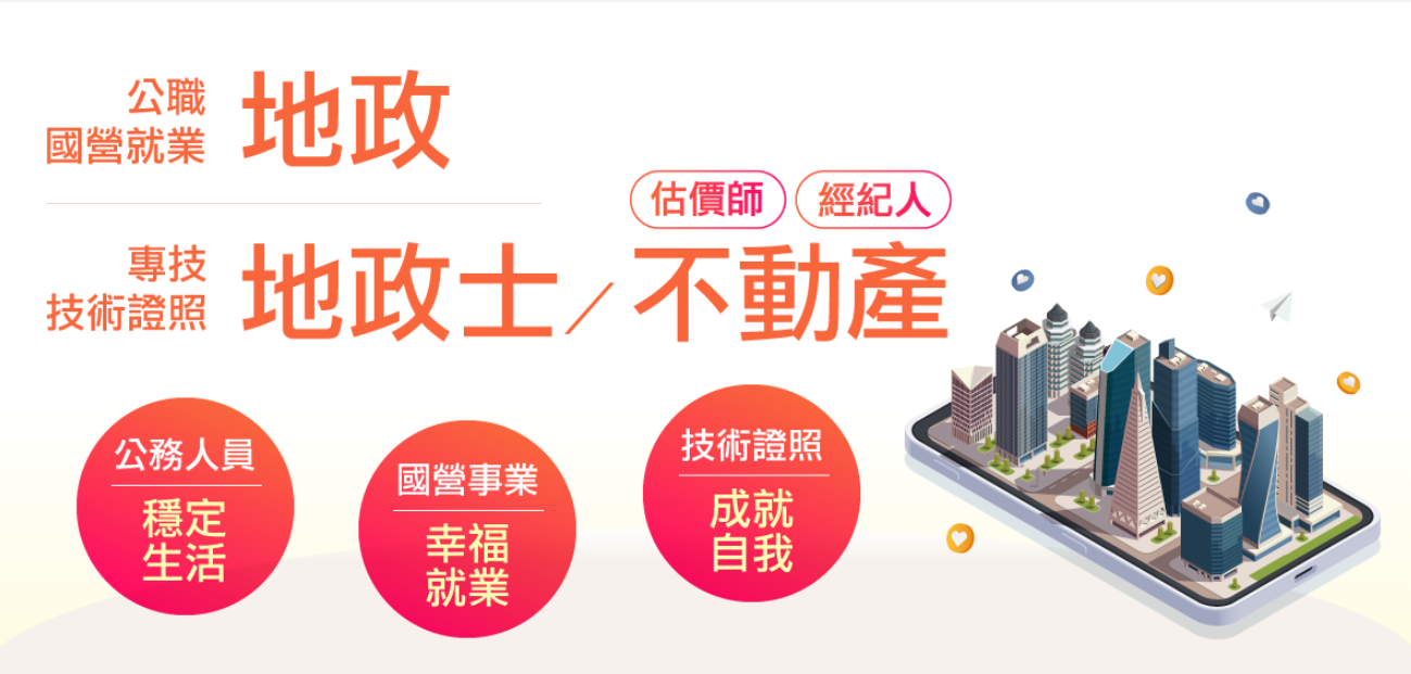 114高普考/國營地政專案 不動產估價 成功志光試聽預約中