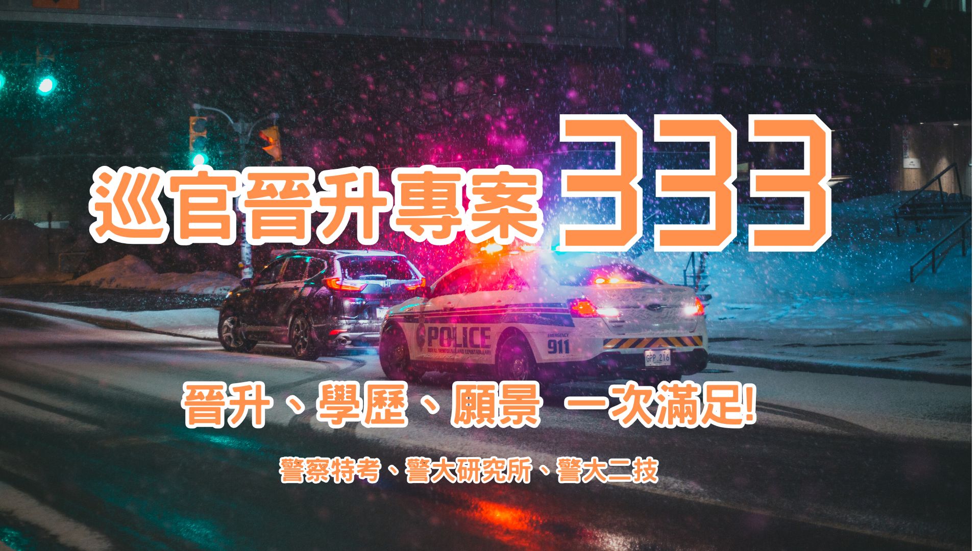 巡官333專案，晉升學歷願景-高雄志光公職補習班