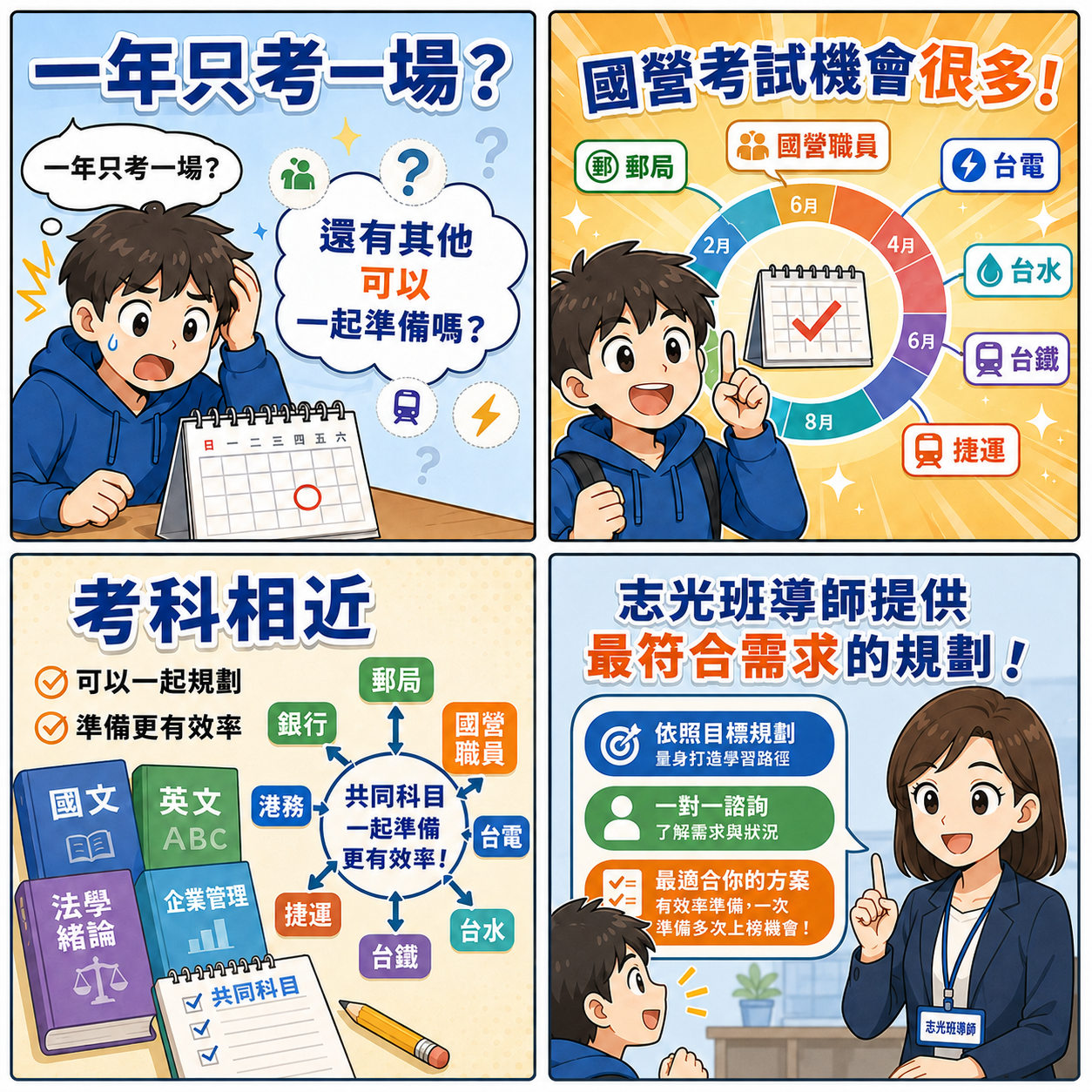 國營考試組合課程規劃