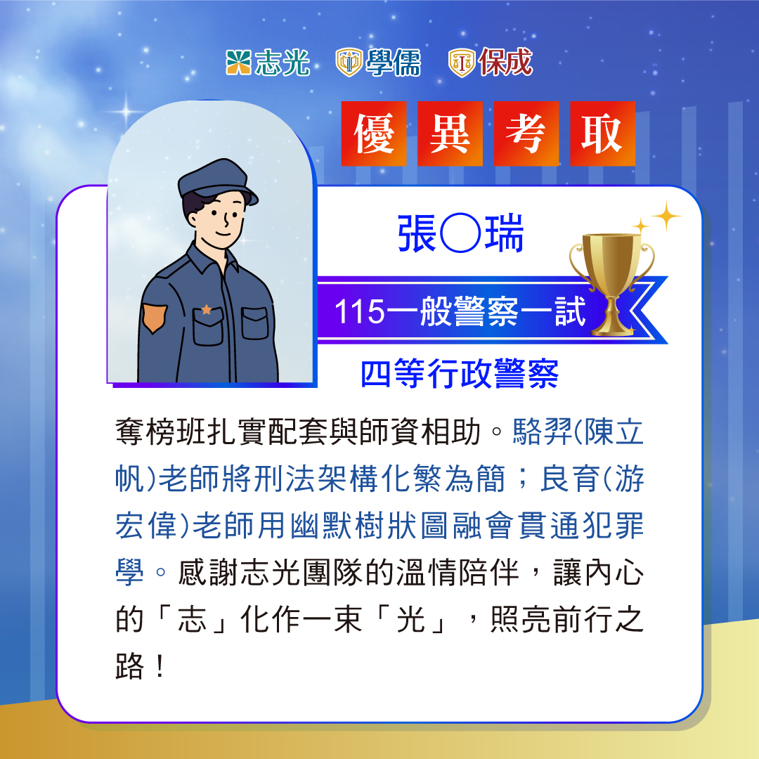 115年一般警察行政警察上榜榜單06