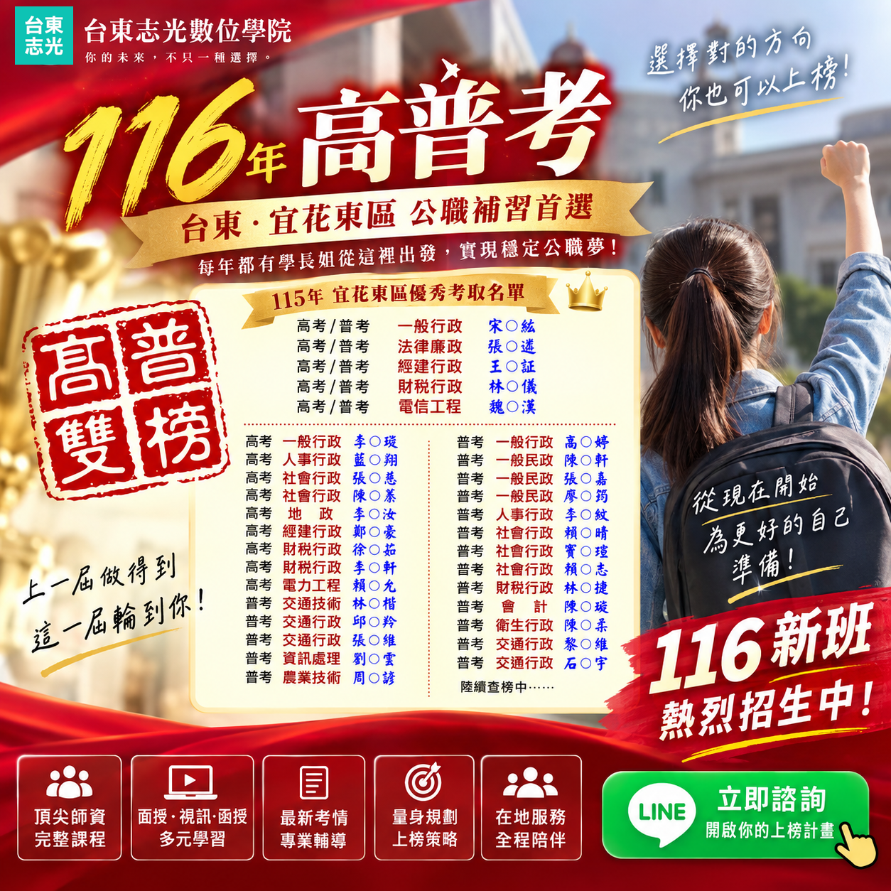 115高普考放榜限定優惠
