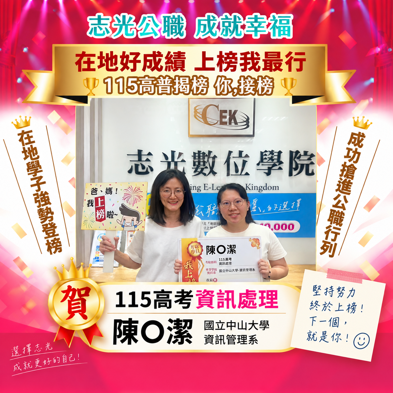 上榜學員